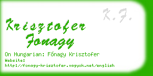 krisztofer fonagy business card